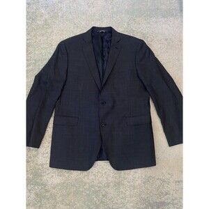Saks Fifth Ave 100% Wool Size 44R Sport Coat Trim Fit Blazer Mens Charcoal Gray
